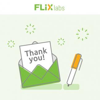 FlixLabs thank you card